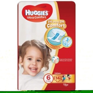 Couches Huggies Ultra Comfort 15-30 Kg Taille 6 (14pcs)