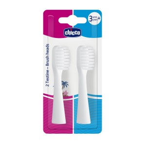 Têtes de rechange Brosses à dents électriques Chicco Blanc 2 pcs