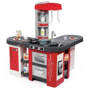 Smoby Toys- Tefal Cuisine Studio Xxl Bubble Jeu D'imitation Multi-fonctions Module Electronique + 35 Accessoires Rouge