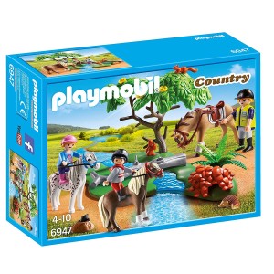 Playmobil Cavaliers + Poney Et Cheval