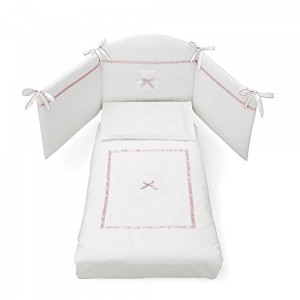 Ensemble de couette rose blanc Erbesi Bubu