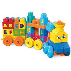 Construction Mega Bloks le train de l'alphabet 50 pcs