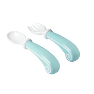 Badabulle Cuillère Et Fourchette Bébé Bleu
