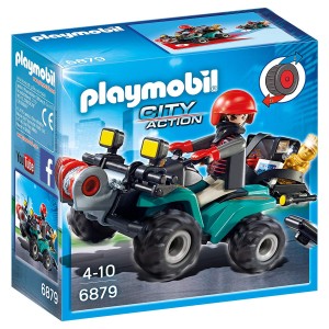 Playmobil Quad Avec Treuil Et Bandit