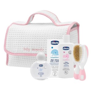 Ensemble de beauté Chicco Baby Moments avec poignée rose