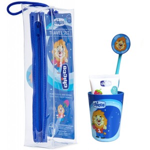 Ensemble d'hygiène bucco-dentaire Chicco 36m + bleu clair