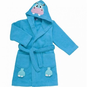 Peignoir Chicco Terry 24m + Hippo Bleu Clair