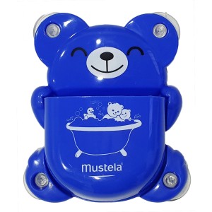 Porte Savon Mustela avec Ventouses Ourson Blu