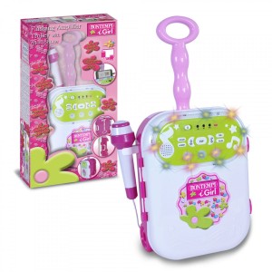 Amplificateur de chariot Bontempi avec microphone rose - Canta Tu -