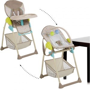 Chaise haute Hauck Sit'n Relax Multi Dots Sand