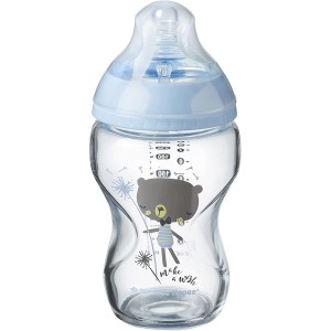 Biberon en verre Tommee Tippee 250 ml Bleu clair