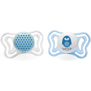 Chicco Physio Forma Light Silicone Sucette Bleu Clair Transparent 2-6 m