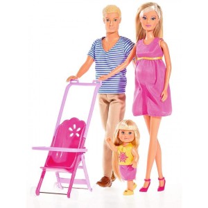 Ensemble de poupées Simba Steffi Love Happy Family