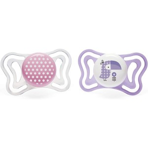 Chicco Physio Forma Sucette Silicone Transparent Violet Clair 2-6 m
