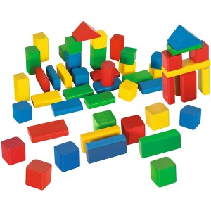 Eichhorn Briques de bois colorées 50 pièces