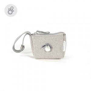 Étui à tétine Pasito a Pasito Sweet Tweed Gris