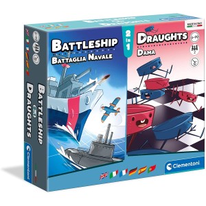 Jeu de société Clementoni Naval Battle + Checkers