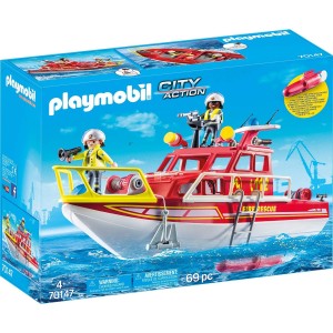 Playmobil City Action Bateau à feu Multicolore