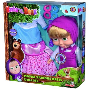Ensemble de poupée Simba Masha et l'ours avec vêtements