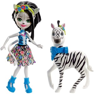 Poupée Mattel Enchantimals Zelena le zèbre et Hoofette
