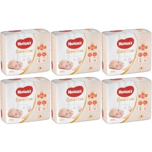 Kit de couches Huggies Extra Care Mis. 2 3-6 Kg 6 Paquets de 24 pcs