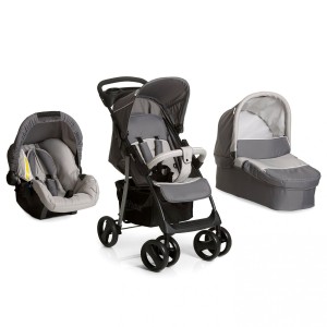 Poussette combinée 3 en 1 Shopper SLX Hauck Gris Pierre Capacité 25 kg