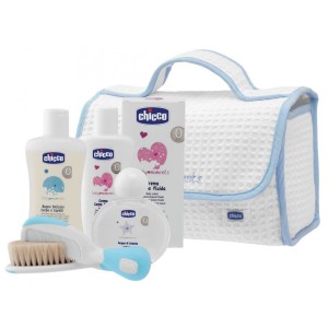 Ensemble de beauté Chicco Baby Moments avec poignée bleu clair
