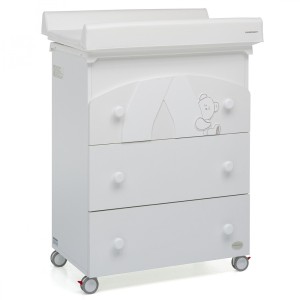 Table à langer à tiroirs Foppapedretti Playful White