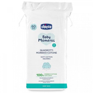 Chicco - Carrés Souple Coton 60 Pièces