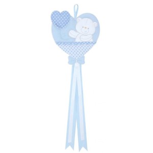 Ruban de naissance Andy & Helen Blue Heart Bear