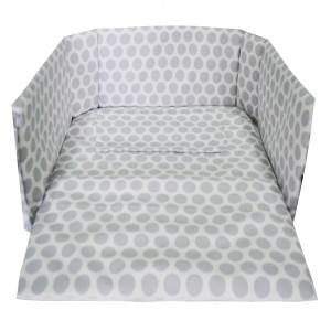 Cotinfant Couette pour Berceau Look at Me 80x50 Pois Blanc/Gris