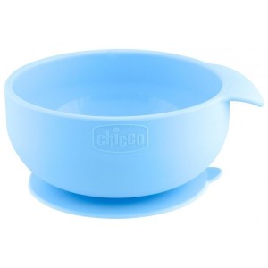 Bol Chicco en silicone bleu