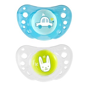 Succhietto Chicco Physio Air Silicone 2 PZ Celeste Verde 16-36m 