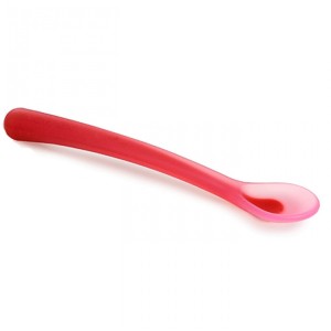 Cuillère en silicone Suavinex Fuxia + 4m