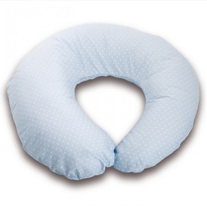 Coussin d'allaitement Billo et Pois Piquet Ball bleu clair