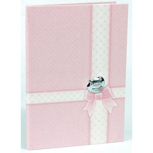 Journal de naissance Innocenti Argenti Ours rose