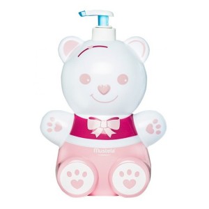 Détergent Délicat Mustela 500 ml + Couvercle de Bouteille Ours Rose