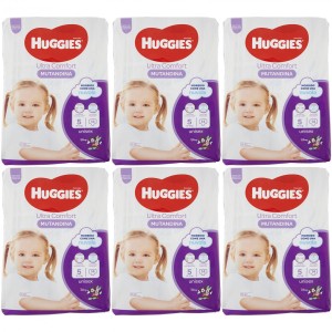 Kit de couches Huggies Ultra Comfort Underpants Mis. 5 12-17 Kg 6 Paquets de 14 pièces