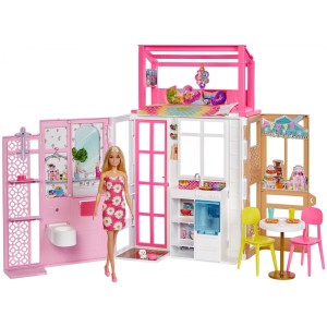 Maison de poupée Barbie avec poupée