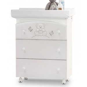 Commode Bleu Design Sophia Blanc
