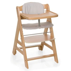 Chaise haute Hauck en bêta + bois naturel
