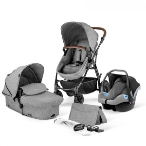 Kinderkraft Poussette combinée Trio Moov Gris Mélange