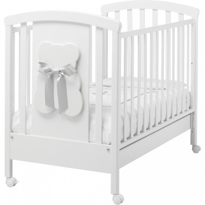 Lit bébé Erbesi Bubu Blanc Gris