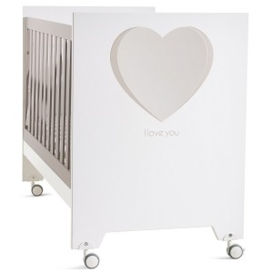 Feretti I Love You Berceau Blanc Tourterelle