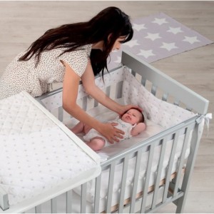 Conception de réducteur bleu pour lit bébé Space Blanc / Gris