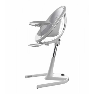 Chaise haute transat Moon White Silver