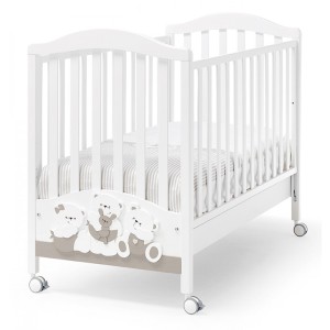 Lit bébé Erbesi Mirtillo Bianco / Tortora