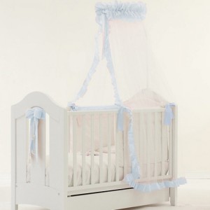 Voile Nanan pour lit de bébé Puccio Bleu clair