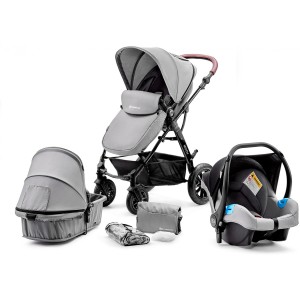 Poussette 3en1 Kinderkraft MOOV Gris