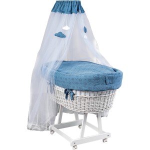 Berceau Picci avec voile d'espace bleu